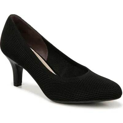 Lifestride Parigi Womens Stretch Manmade Pumps In Black Woven Fabric