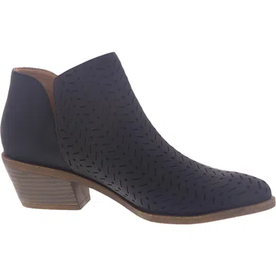 Lifestride Payton Womens Faux Leather Ankle Chelsea Boots In Black