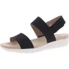 Lifestride Peaceful Womens Open Toe Ankle Strap Wedge Sandals In Black