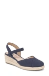 Lifestride Pilar Slingback Espadrille Platform Wedge Sandal In Blue