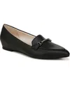 Lifestride Precious 2 Chain Detail Loafers In Black Faux Leather