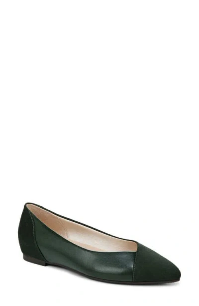 Lifestride Promise Pointed Toe Flat In Green