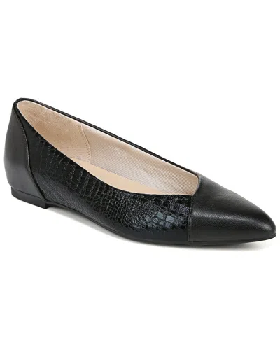 Lifestride Promise Ballet Flats In Black Faux Leather