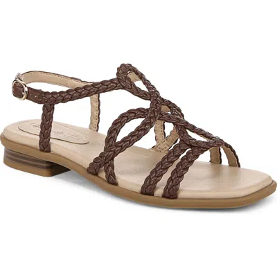 Lifestride Reagan Slingback Sandal In Cocoa Brown Faux Leather