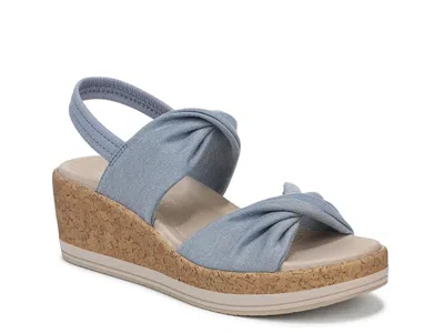 Lifestride Riley Wedge Sandal In Blue