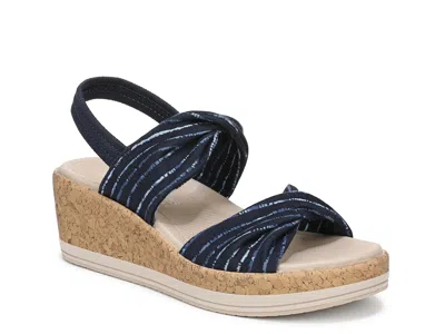 Lifestride Riley Wedge Sandal In Blue