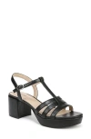 Lifestride Rio Ankle Strap Platform Sandal In Black Faux Leather