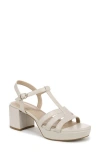 Lifestride Rio Ankle Strap Platform Sandal In Bone Faux Leather