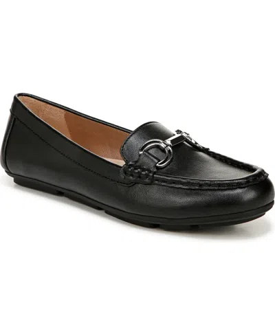 Lifestride Riviera-bit Slip On Loafers In Black Faux Leather