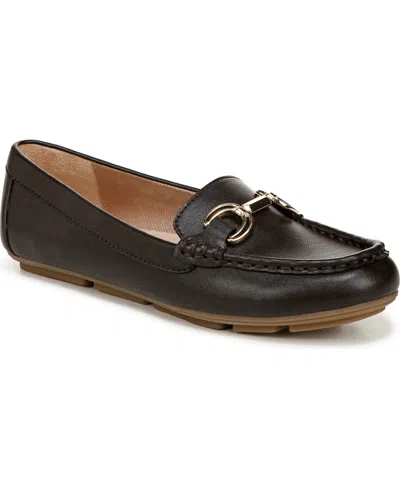 Lifestride Riviera-bit Slip On Loafers In Dark Chocolate Brown Faux Leather