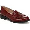 Lifestride Santana Fringe Loafer In Pinot Red Faux Leather