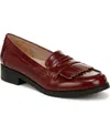 Lifestride Santana Fringe Loafer In Pinot Red Faux Leather