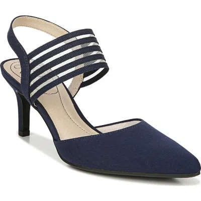 Lifestride Sanya Womens Cushioned Footbed Slingback Dress Heels In Multi