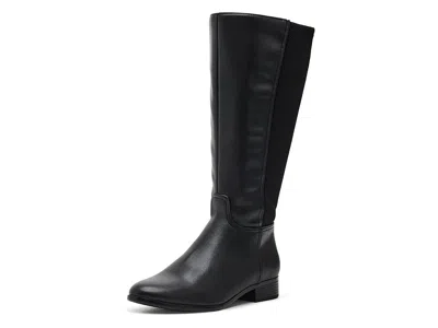 Lifestride Sarah Wide Calf Tall Boots Women's Boots Black/wide Calf: 7.5 M (b), Leather
