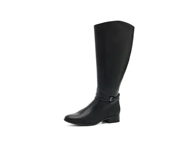 Lifestride Scout Riding Tall Boots Women's Boots Black Wide Calf: 8 M (b), Synthetic