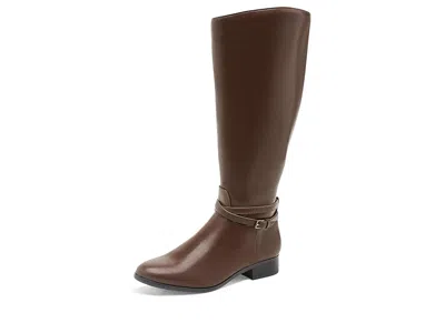 Lifestride Scout Riding Tall Boots Women's Boots Dark Brown Wide Calf: 10 M (b), Synthetic