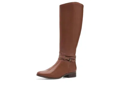 Lifestride Scout Riding Tall Boots Women's Boots Dark Tan: 8 M (b), Synthetic In Brown