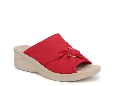 Lifestride Serenade Wedge Sandal In Red