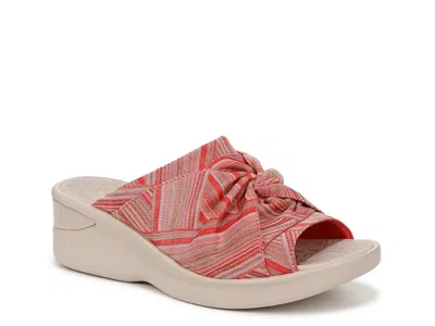 Lifestride Smile 3 Open Toe Wedge Slide Sandal In Blue