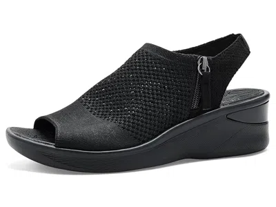 Lifestride Starlet Slingbacks Women's Sandals Black Knit Fabric: 7.5 W (c)