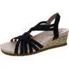 LIFESTRIDE STELLAR WOMENS STRAPPY CORK WEDGE SANDALS