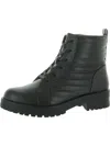 Lifestride Stormy Womens Faux Leather Platform Combat & Lace-up Boots In Multi