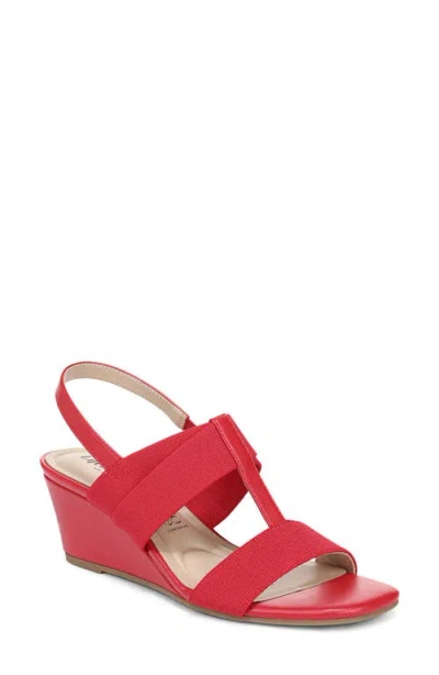 Lifestride Sweet Slingback Wedge Sandal In Red