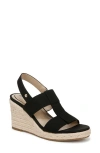 Lifestride Tallulah Espadrille Slingback Platform Wedge Sandal In Black