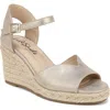 Lifestride Tess Espadrille Platform Wedge Sandal In Platino