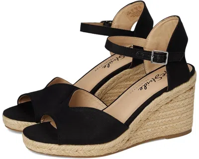 Lifestride Tess I8614m2001 Sandal Women B Black Wedge Heel Espadrille Htat969