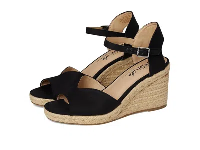 Lifestride Tess Wedge Espadrille Sandals In Black
