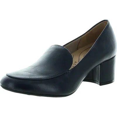 Lifestride Trixie Womens Padded Insole Active Arch Loafer Heels In Blue