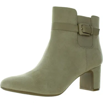 Lifestride Truly Womens Zipper Faux Suede Booties In Multi