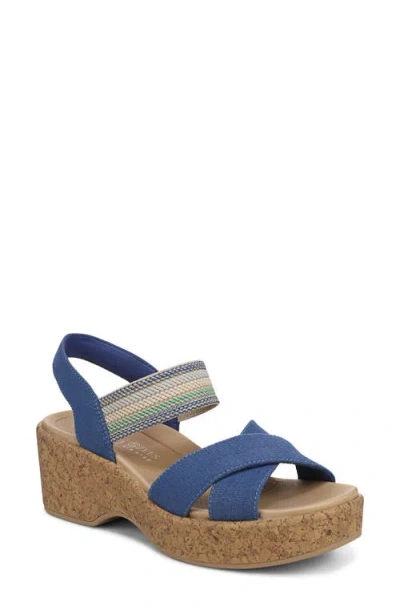 Lifestride Verity Platform Wedge Sandal In Blue