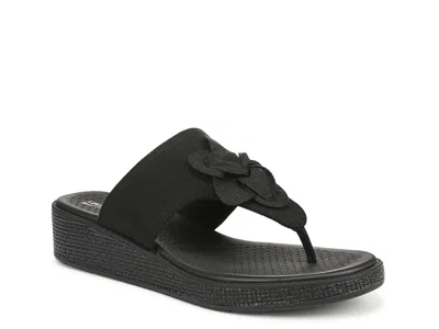 Lifestride Wide Width Bloom Wedge Sandal In Black