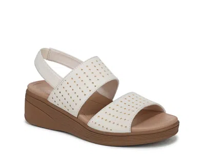Lifestride Wide Width Festive Wedge Sandal In White