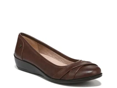 Lifestride Wide Width Iloyal Wedge Slipon In Brown