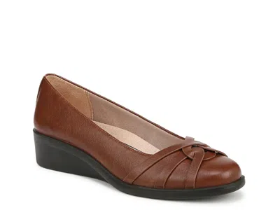 Lifestride Wide Width Jorie Wedge Pump In Brown