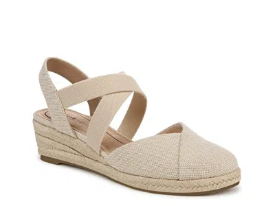 Lifestride Wide Width Kimball Espadrille Wedge Sandal In Neutral