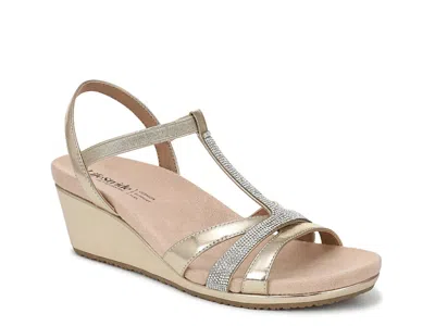 Lifestride Wide Width Mimosa Wedge Sandal In Brown