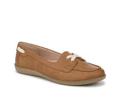 Lifestride Wide Width Nellie Boat Shoe In Brown