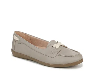 Lifestride Wide Width Nellie Boat Shoe In Gray
