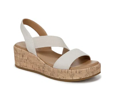Lifestride Wide Width Odette Wedge Sandal In White