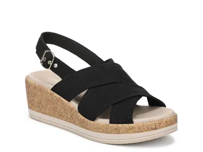 Lifestride Wide Width Rye Wedge Sandal In Black