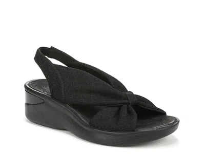 Lifestride Wide Width Serenade Wedge Sandal In Black