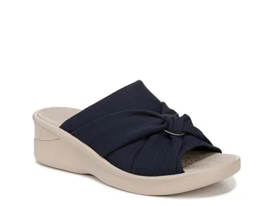 Lifestride Wide Width Serenade Wedge Sandal In Blue
