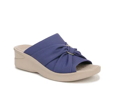 Lifestride Wide Width Serenade Wedge Sandal In Blue