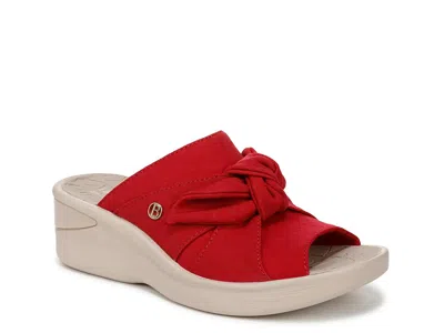 Lifestride Wide Width Smile Wedge Sandal In Red