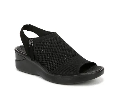 Lifestride Wide Width Starlet Wedge Sandal In Black