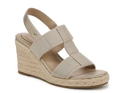 Lifestride Wide Width Tallulah Espadrille Wedge Sandal In Gray